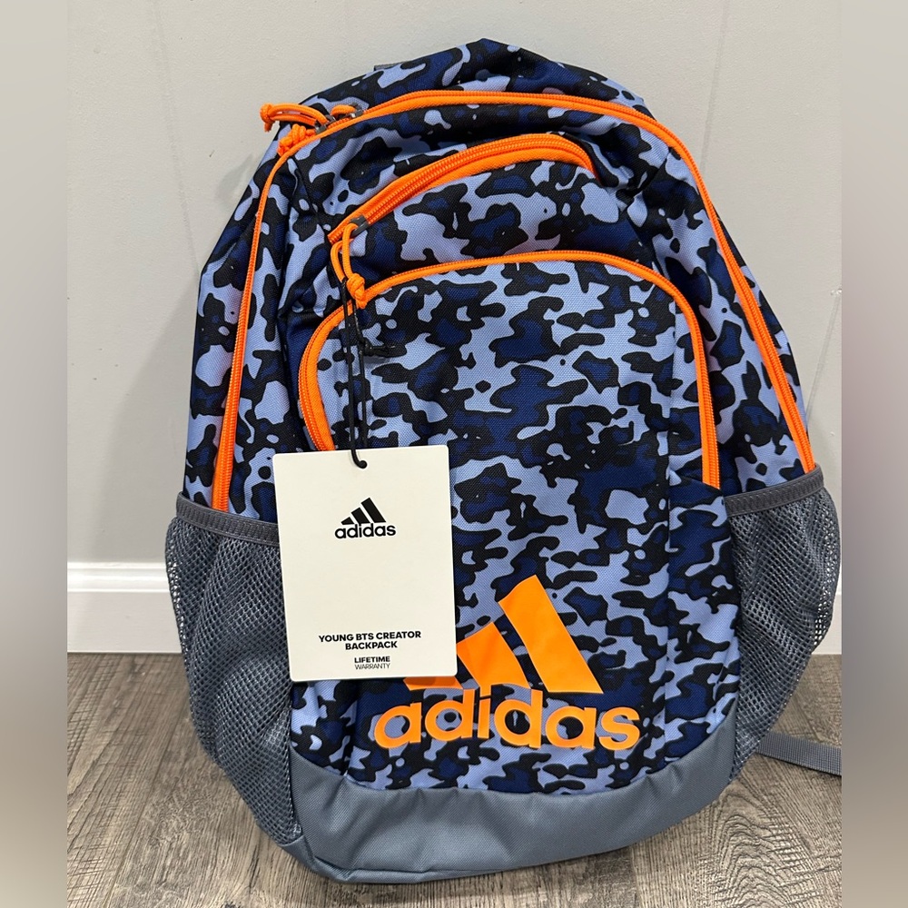 Adidas Kid's Young BTS Creator Backpack Blue/Grey/Orange (5150700)- NWT